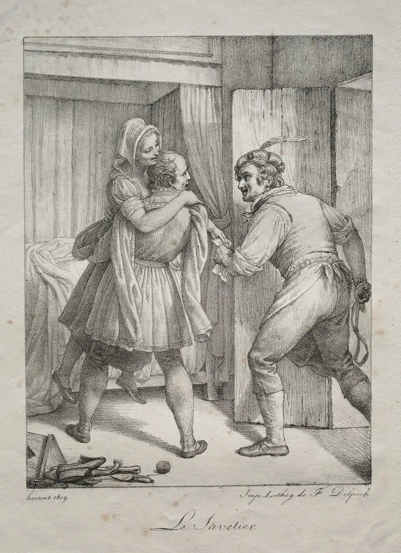 The Cobbler 7 Wall Art by Louis Hersent - High-Resolution Digital Print