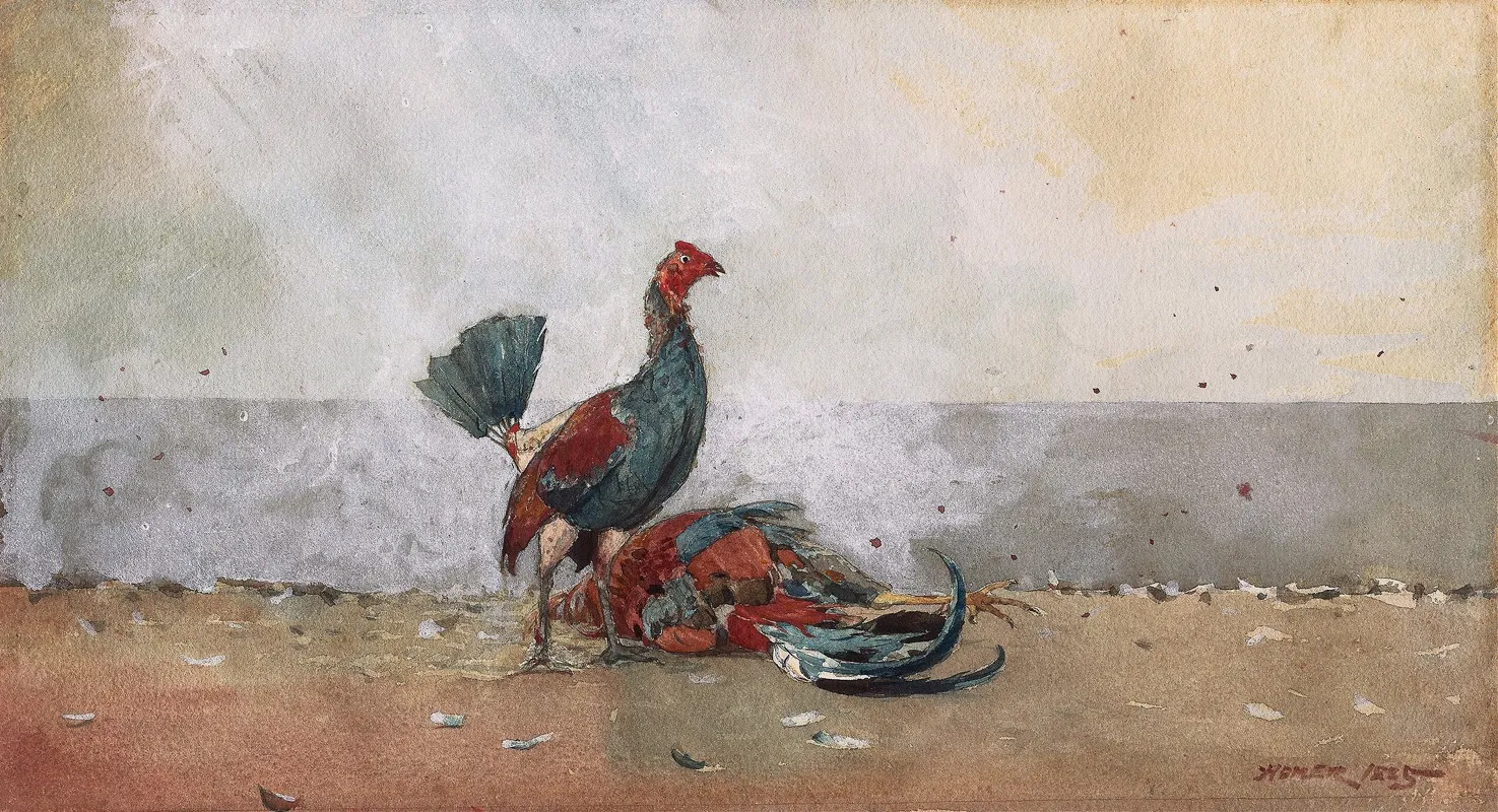 The Cock Fight Wall Art by Winslow Homer - High-Resolution Digital Print