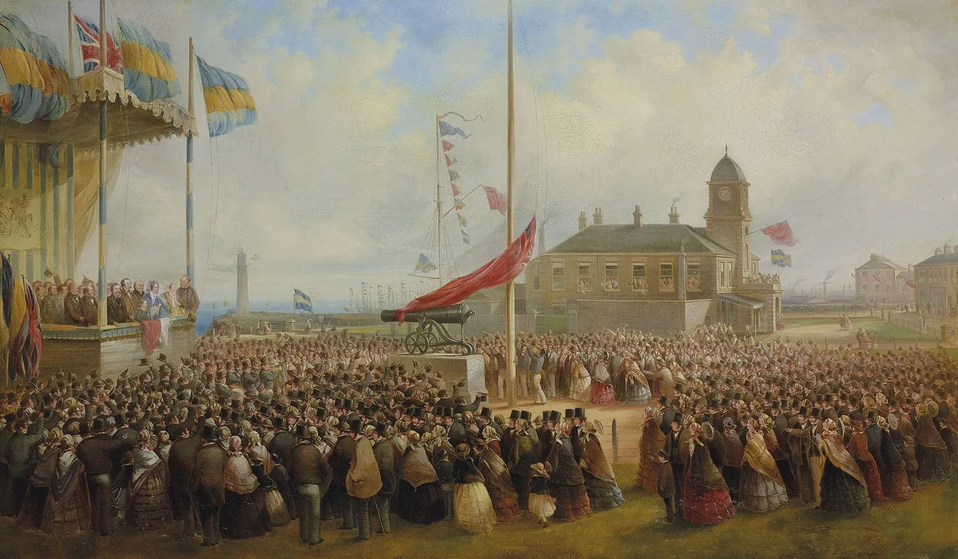 The Commemoration Of The Crimean War With The Presentation Of The Cannon At Seaham Wall Art by Mark Thompson - High-Resolution Digital Print