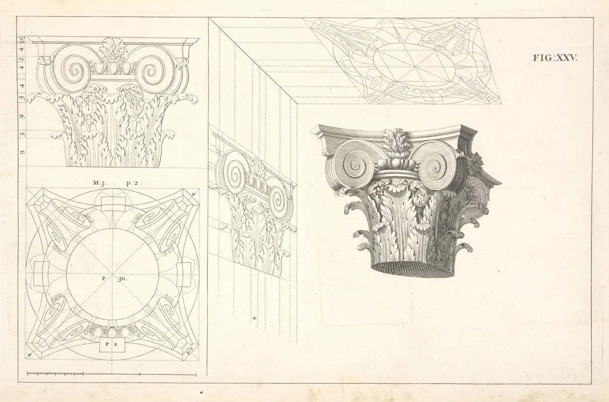 The Composite Capital In Perspective Wall Art by Andrea Pozzo - High-Resolution Digital Print