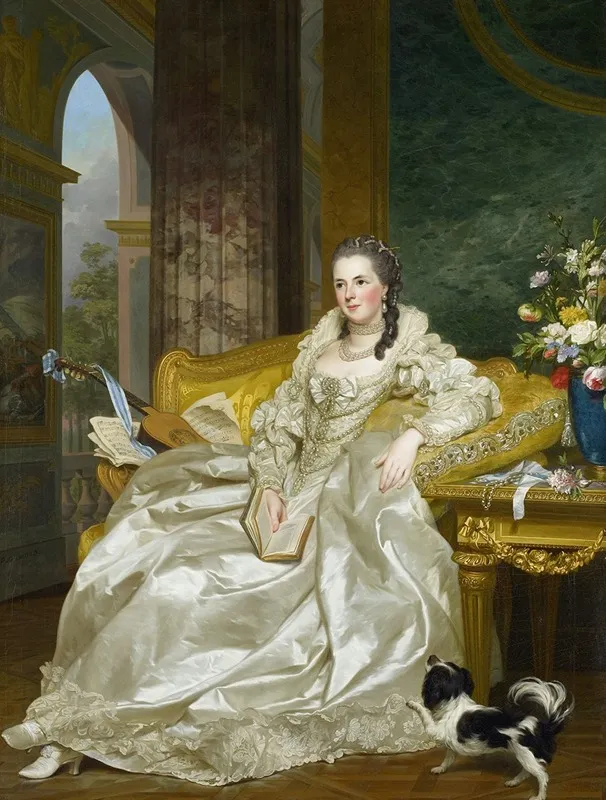 The Comtesse Degmont Pignatelli In Spanish Costume Wall Art by Alexander Roslin - High-Resolution Digital Print