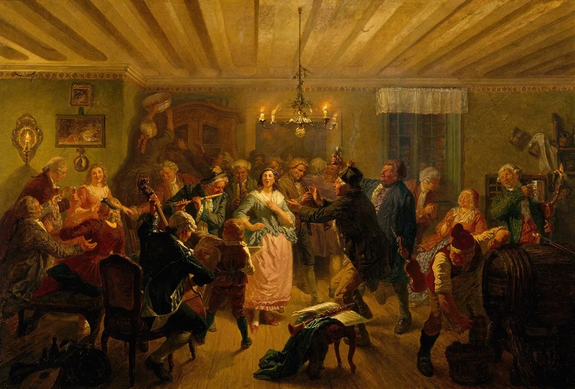 The Concert At Tre Byttor Wall Art by Wilhelm Wallander - High-Resolution Digital Print