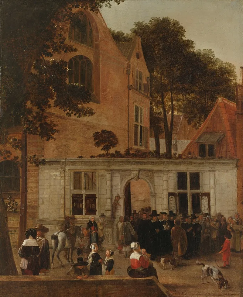 The Conferring Of A Degree At The University Of Leiden About 1650 Wall Art by Hendrick van der Burgh - High-Resolution Digital Print
