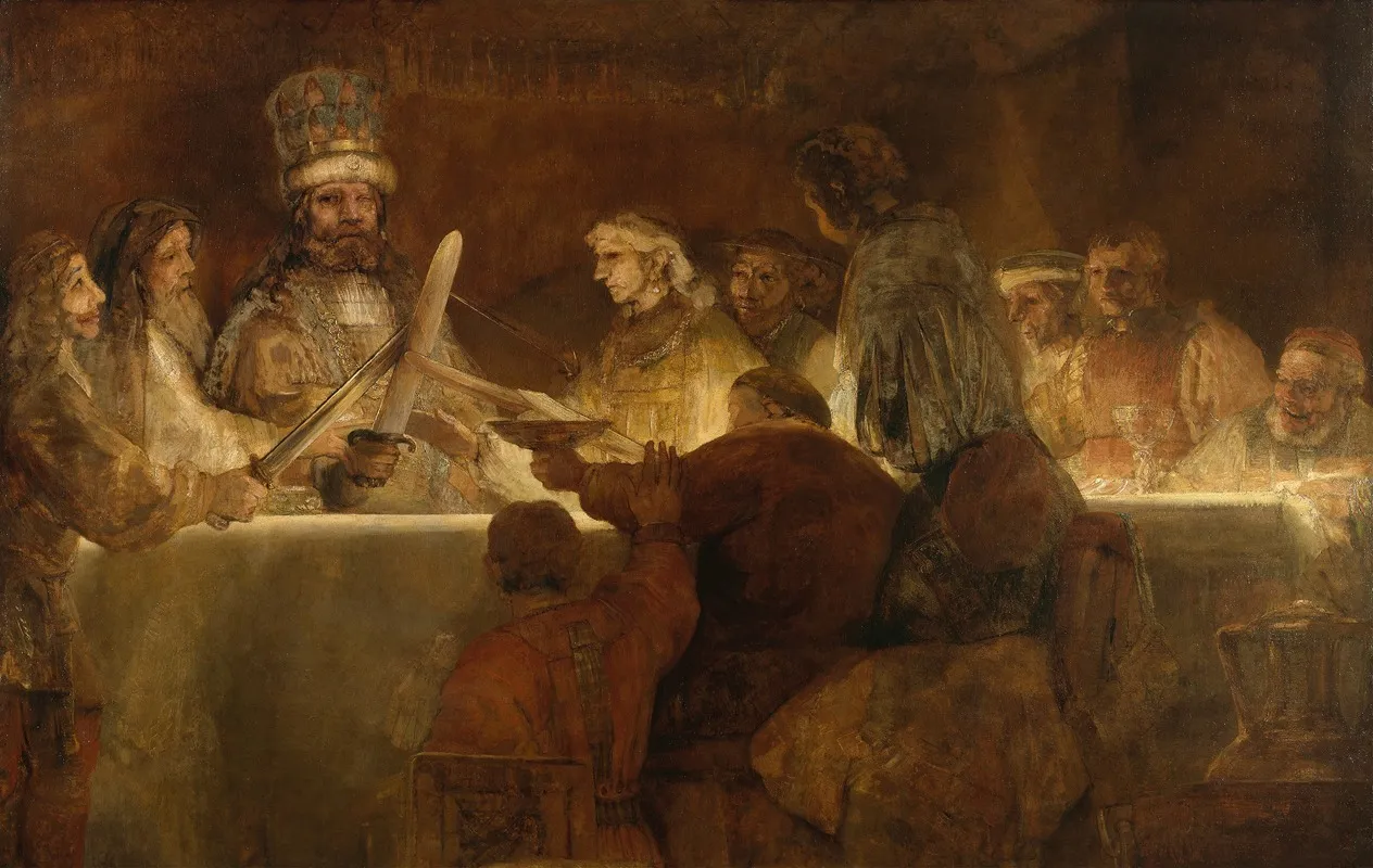 The Conspiracy Of The Batavians Under Claudius Civilis Wall Art by Rembrandt van Rijn - High-Resolution Digital Print