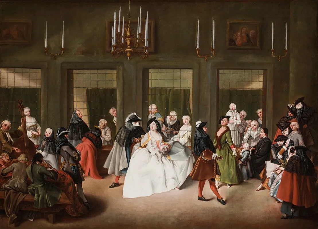The Convent Parlour Wall Art by Pietro Longhi - High-Resolution Digital Print