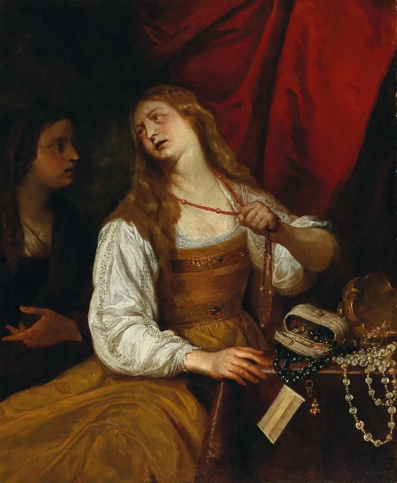 The Conversion Of Mary Magdalene Wall Art by Giovanni Andrea de' Ferrari - High-Resolution Digital Print