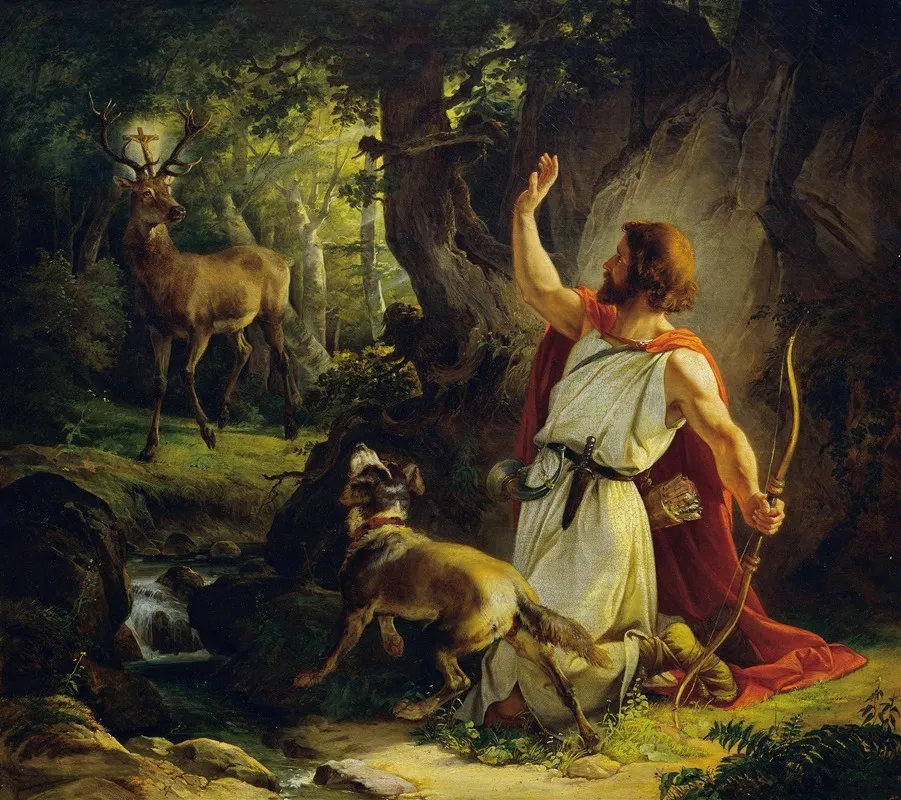 The Conversion Of St Eustachius Wall Art by Josef Binder - High-Resolution Digital Print