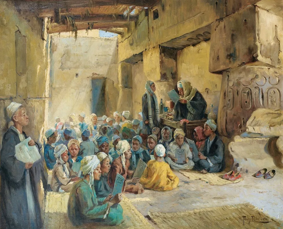 The Coranic School Wall Art by Anton Binder - High-Resolution Digital Print