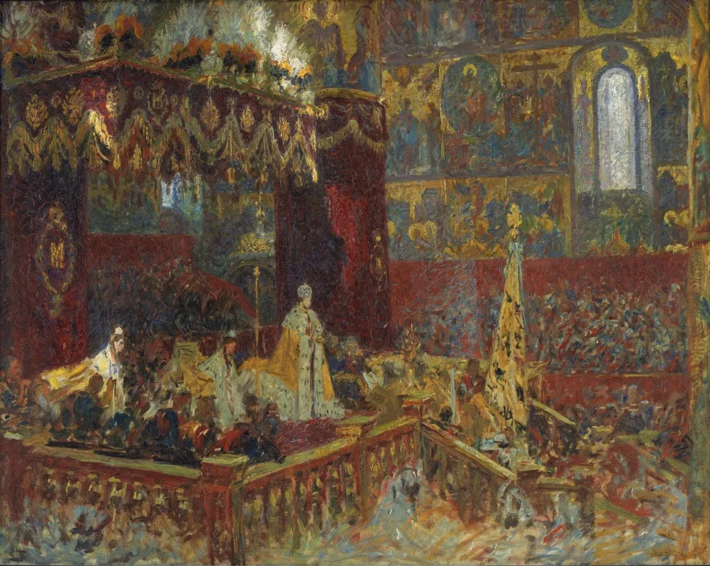 The Coronation Ceremony Of Tsar Nicolai Ii In Moscow Sketch