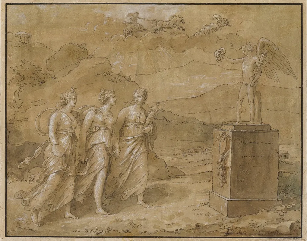 The Coronation Of The Allegories Of Painting Sculpture And Architecture