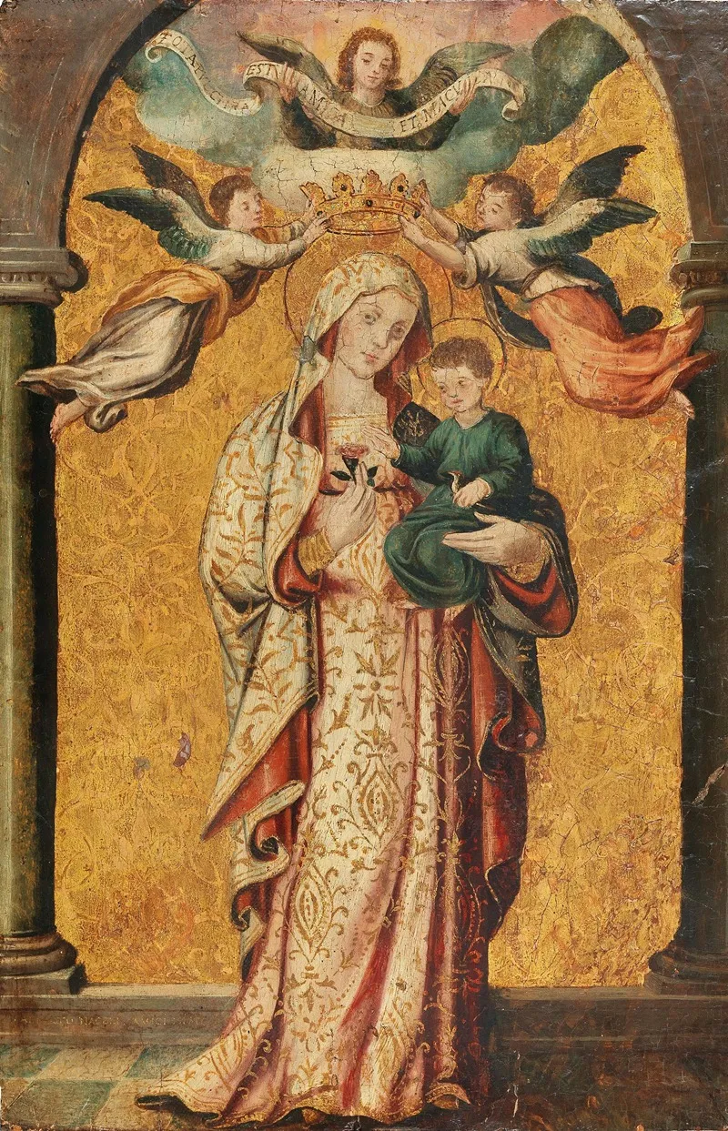 The Coronation Of The Madonna By Angels Holding The Child