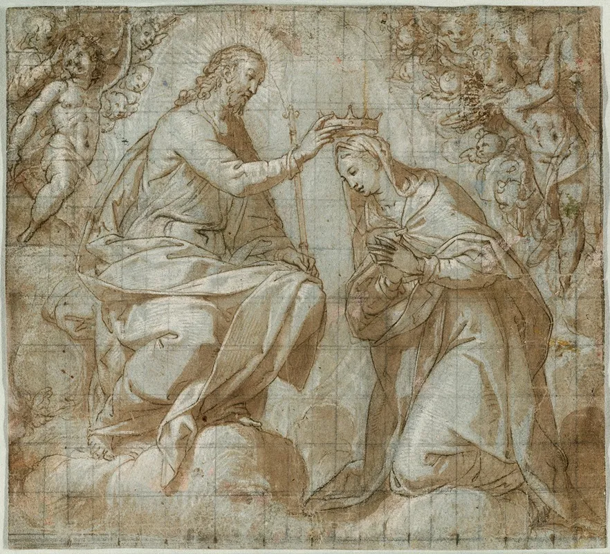 The Coronation Of The Virgin 12 Wall Art by Ercole Setti - High-Resolution Digital Print