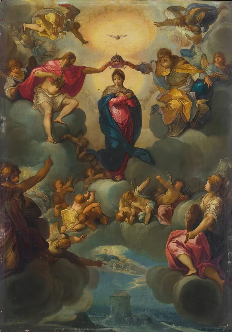 The Coronation Of The Virgin By The Holy Trinity Wall Art by Matthäus Gundelach - High-Resolution Digital Print