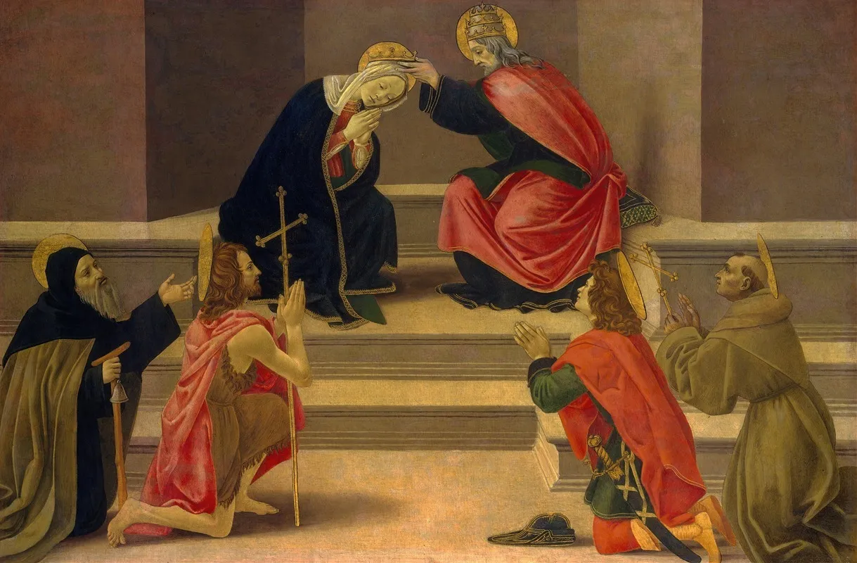 The Coronation Of The Virgin Wall Art by Follower Of Botticelli - High-Resolution Digital Print
