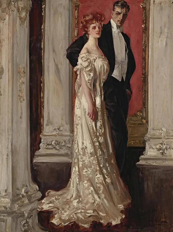 The Couple 2 Wall Art by Albert Beck Wenzell - High-Resolution Digital Print