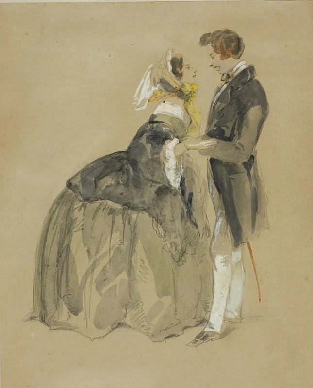 The Couple Wall Art by Charles-Edouard de Beaumont - High-Resolution Digital Print