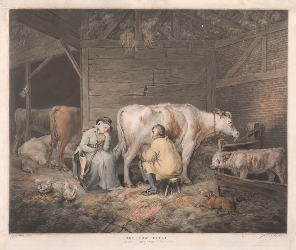The Cow House Wall Art by James Ward - Canvas Print