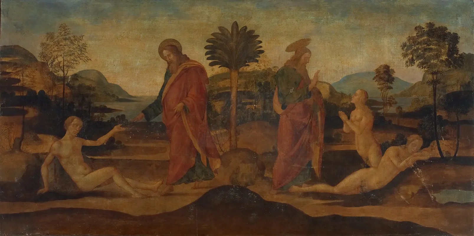 The Creation Of Adam And Eve Wall Art by Master of Apollo and Daphne - High-Resolution Digital Print