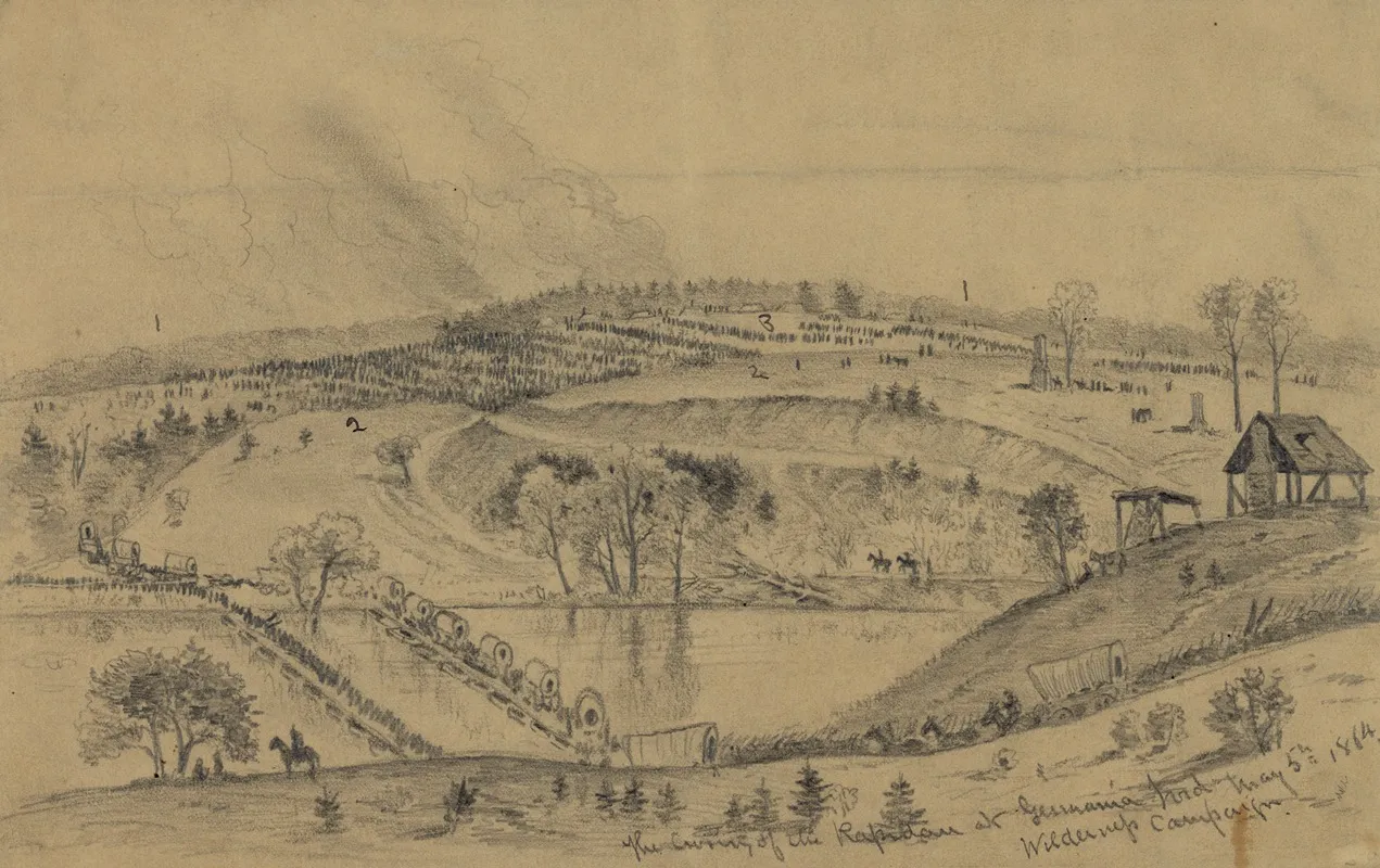 The Crossing Of The Rapidan At Germanna Ford May 5 1864 Wilderness Campaign