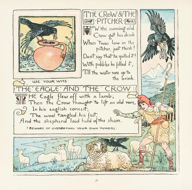 The Crow And The Pitcher The Eagle And The Crow