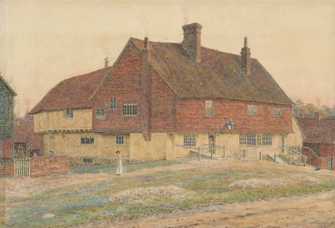 The Crown Inn At Chiddingfold Surrey Wall Art by George Price Boyce - High-Resolution Digital Print