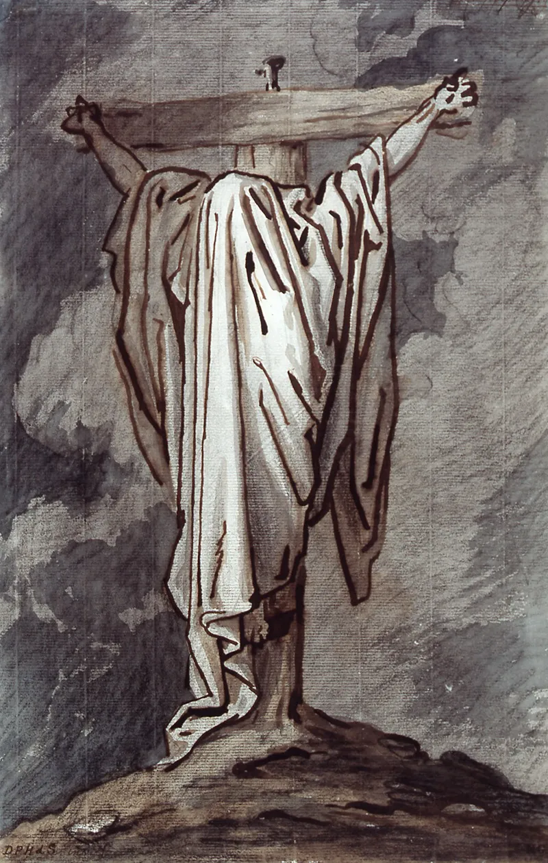 The Crucified Christ Covered By A Veil