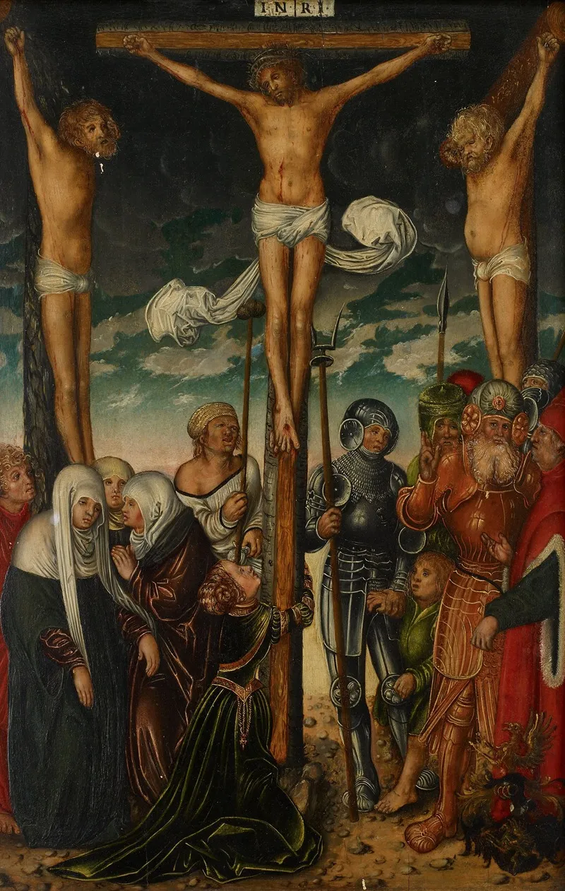 The Crucifixion 24 Wall Art by Follower of Lucas Cranach the Elder - High-Resolution Digital Print