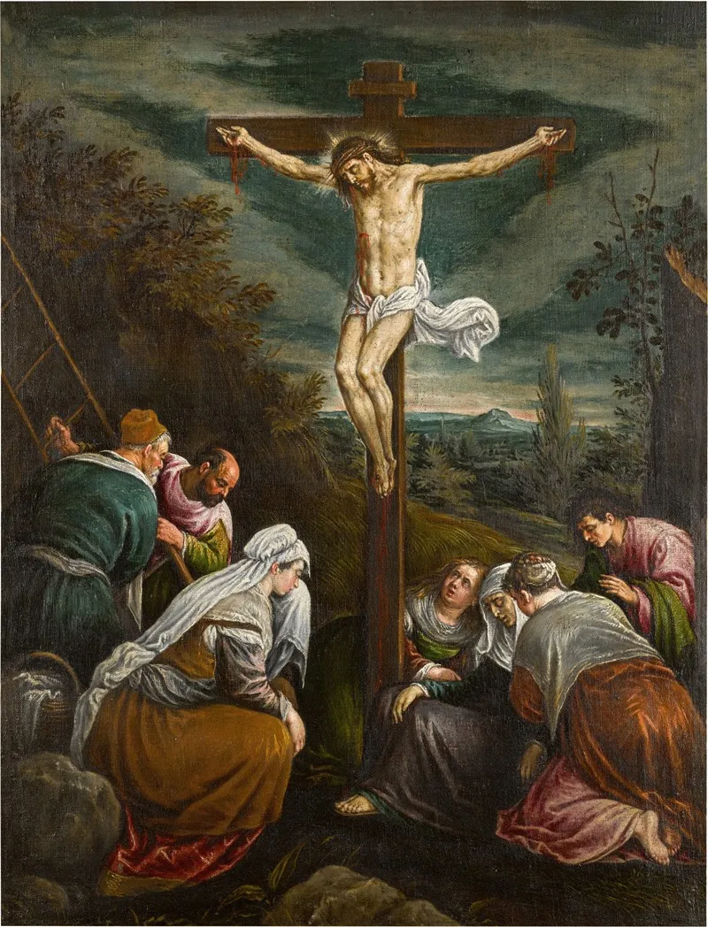 The Crucifixion 46 Wall Art by Workshop of Jacopo Bassano - High-Resolution Digital Print
