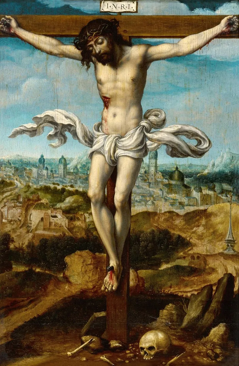 The Crucifixion 53 Wall Art by Follower of Jan Gossaert - High-Resolution Digital Print