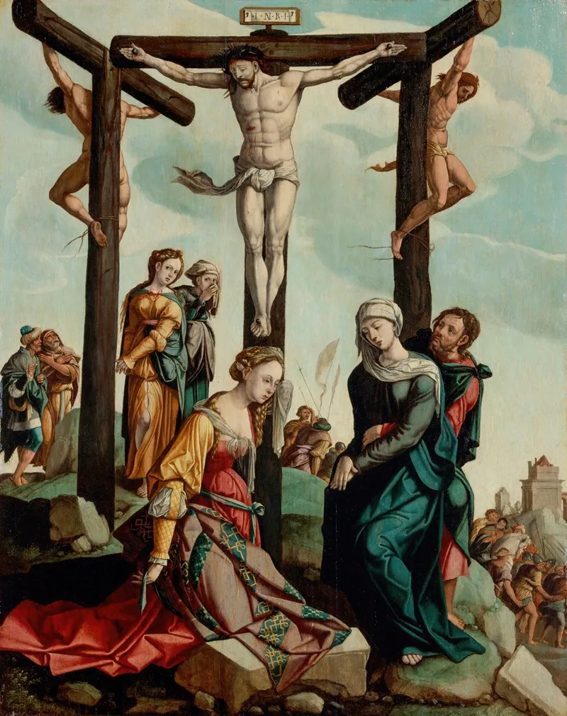 The Crucifixion 59 Wall Art by Workshop of Jan van Scorel - High-Resolution Digital Print