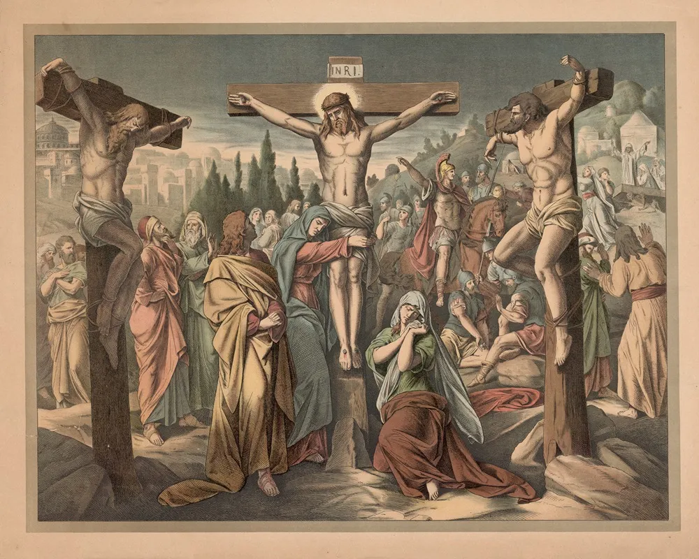 The Crucifixion 88 Wall Art by Lith. Anstalt v. Müller &amp; Eismann - High-Resolution Digital Print