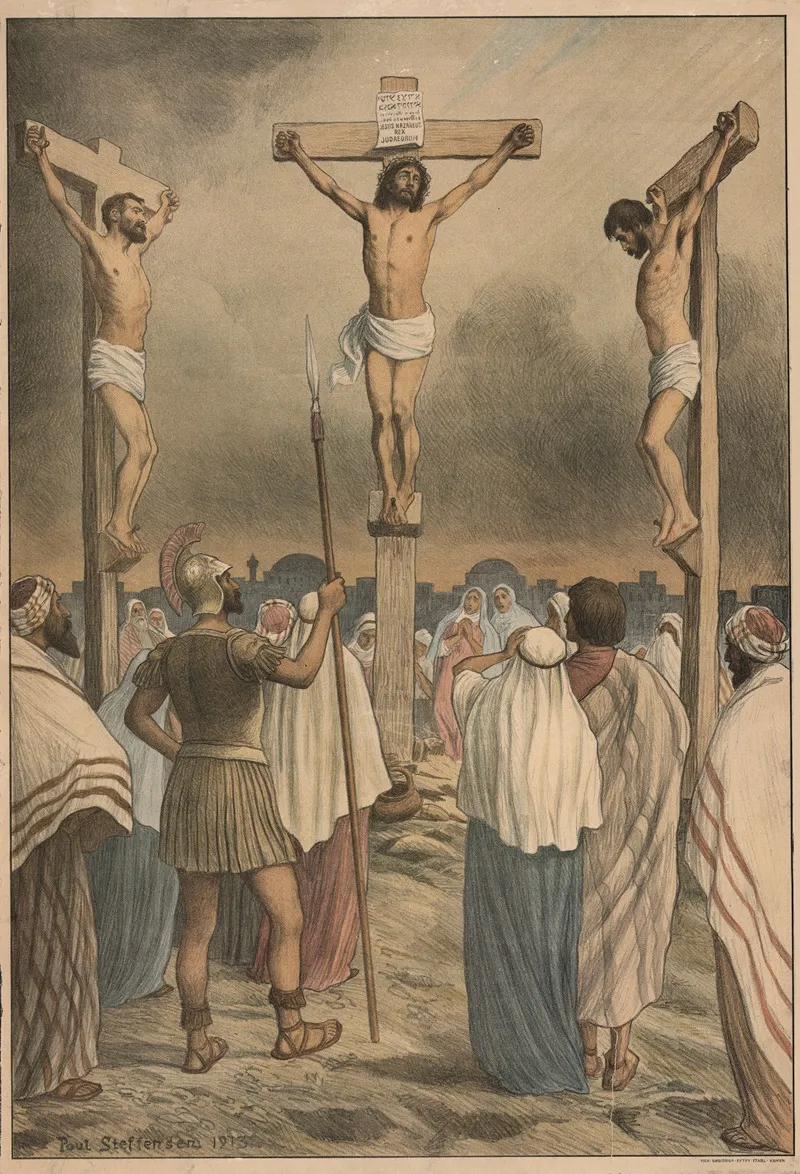 The Crucifixion 89 Wall Art by Poul Steffensen - High-Resolution Digital Print