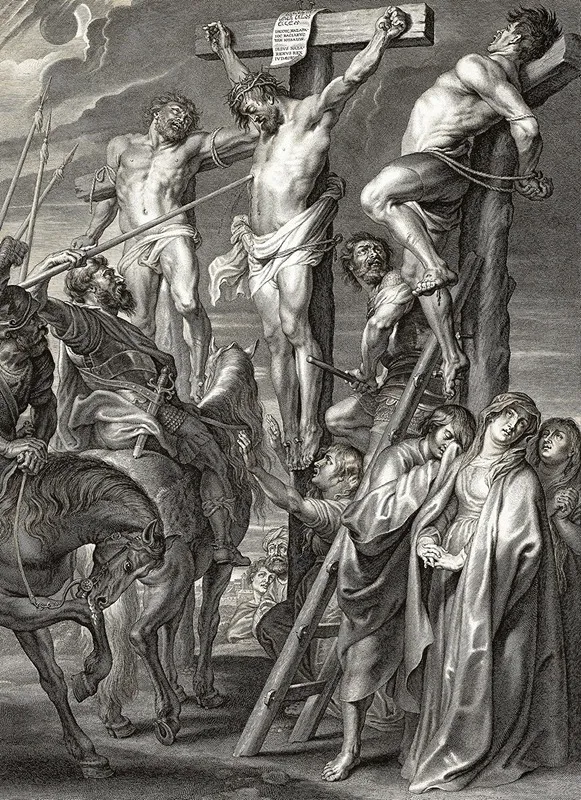 The Crucifixion Coup De Lance Wall Art by Boëtius Adamsz. Bolswert - High-Resolution Digital Print