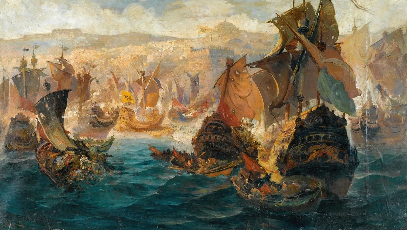 The Crusader Invasion Of Constantinople Wall Art by Vasilios Chatzis - High-Resolution Digital Print