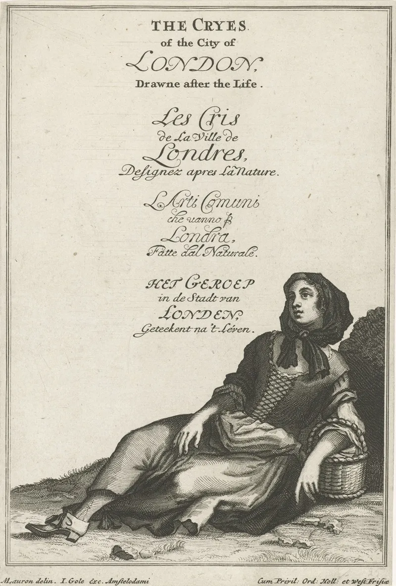 The Cryes Of The City Of London Title Page Wall Art by Jacob Gole - High-Resolution Digital Print