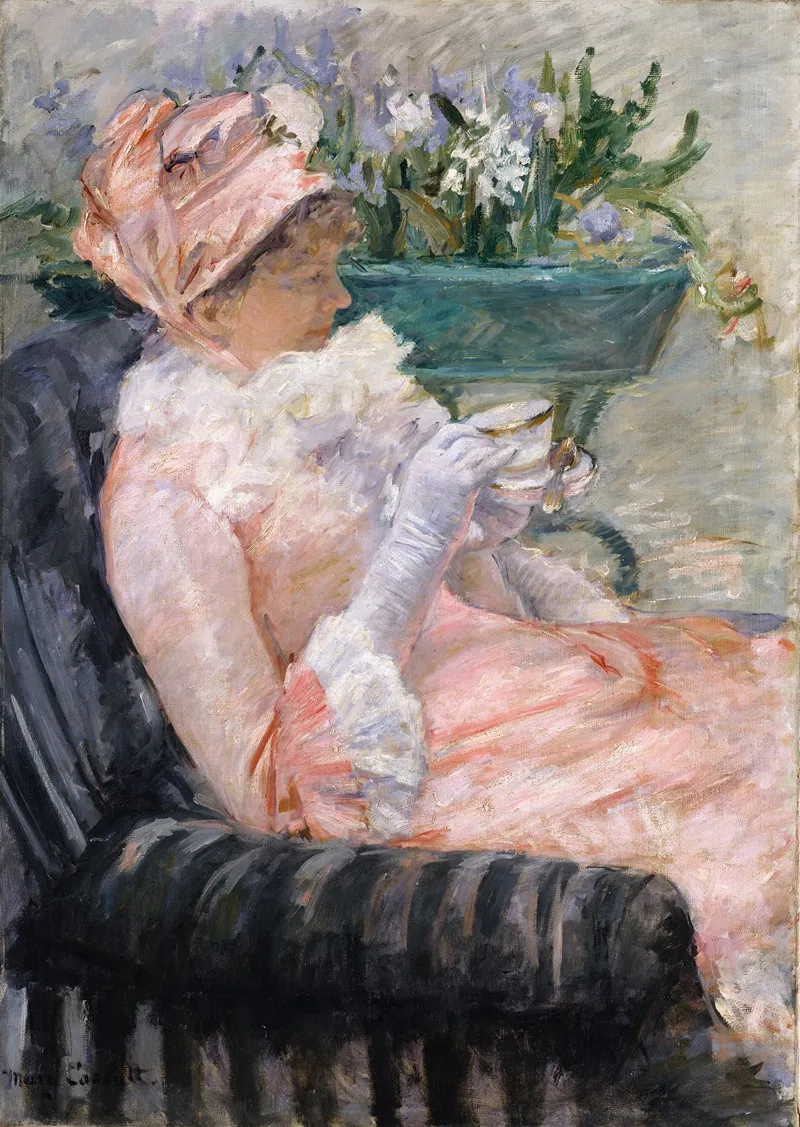 The Cup Of Tea Wall Art by Mary Cassatt - Canvas Print