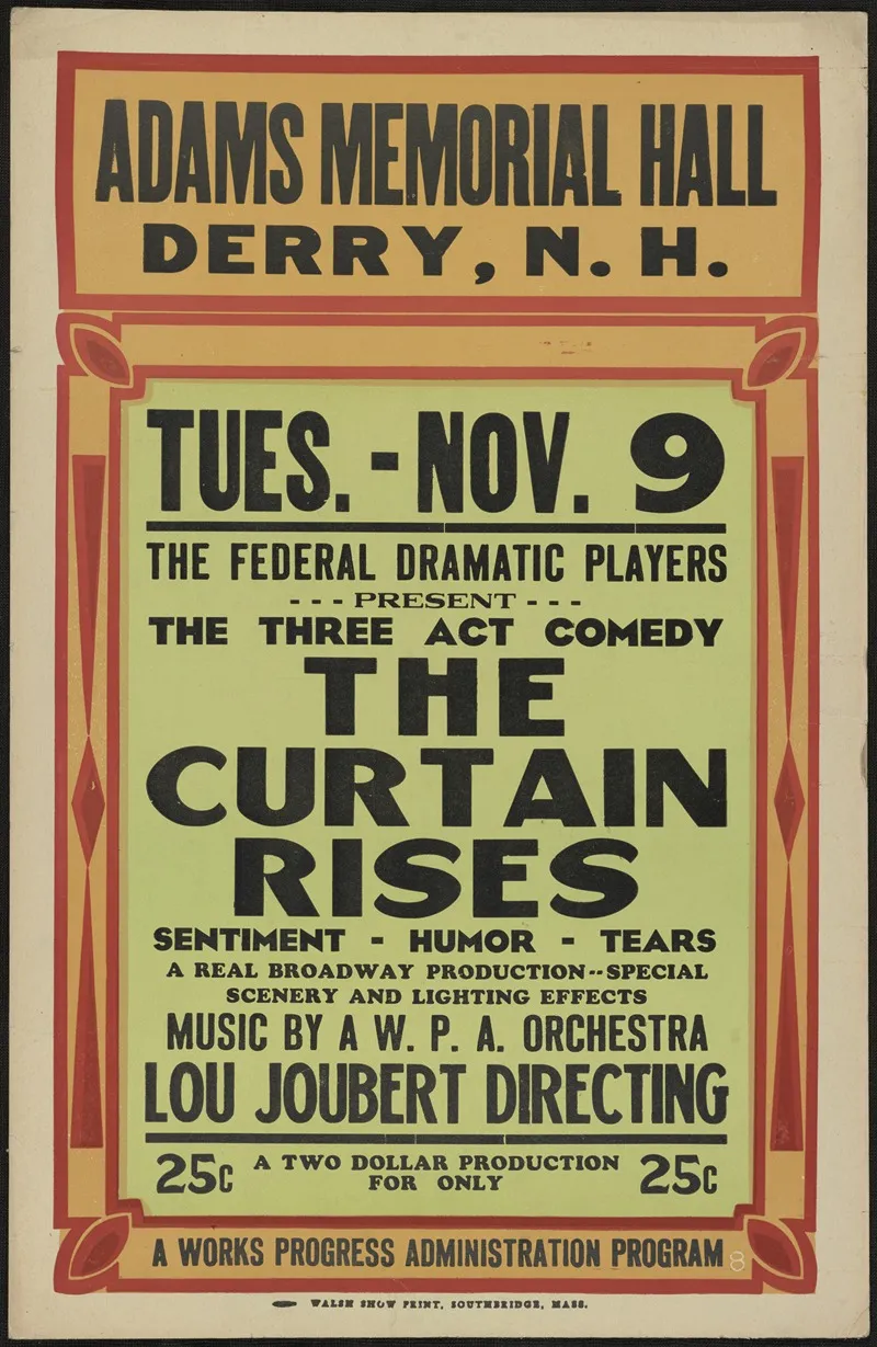 The Curtain Rises 4 Wall Art by Anonymous - High-Resolution Digital Print