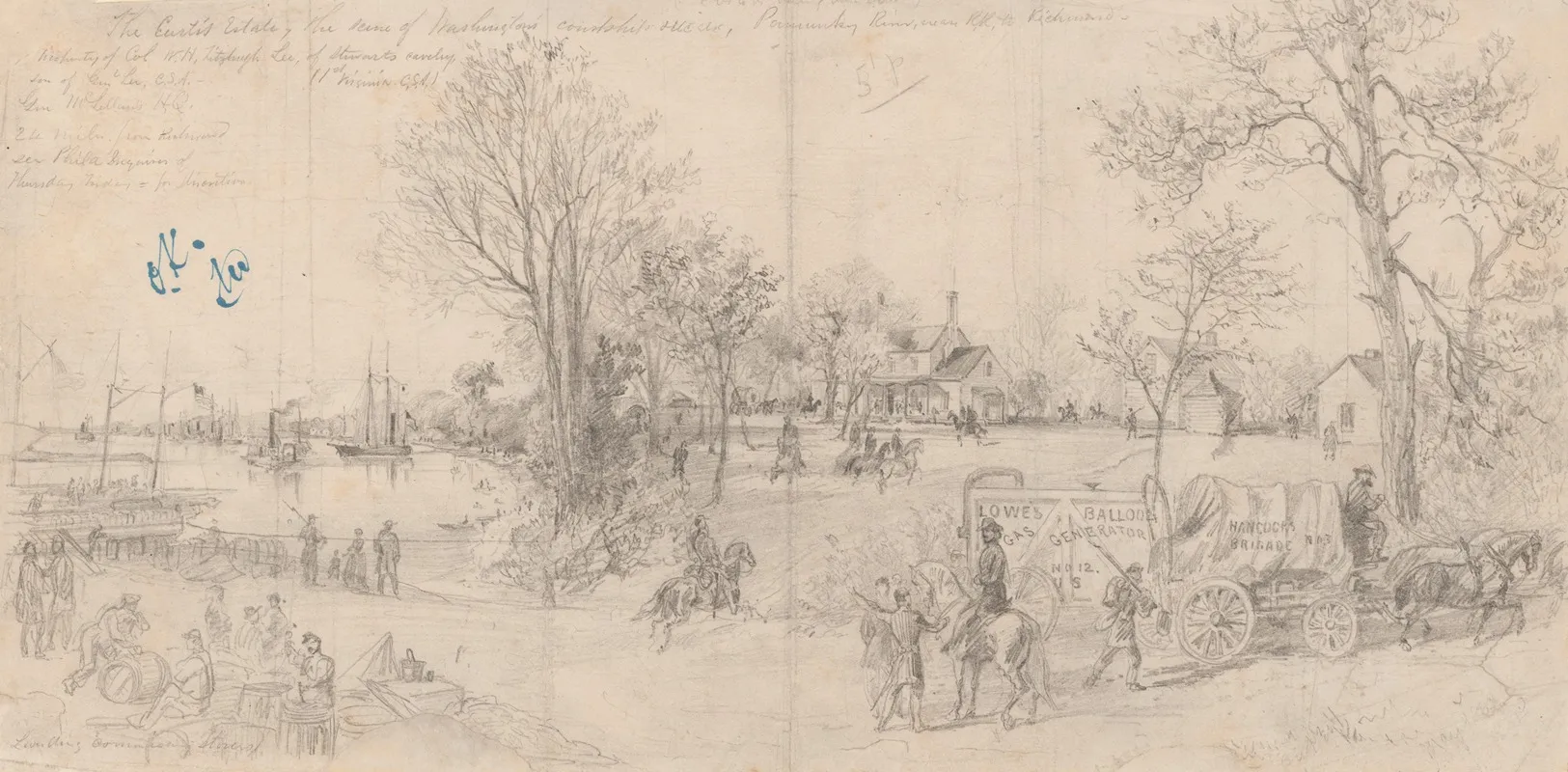 The Curtis Estate The Scene Of Washingtons Courtship Etc Etc Pamunkey River Near R R To Richmond