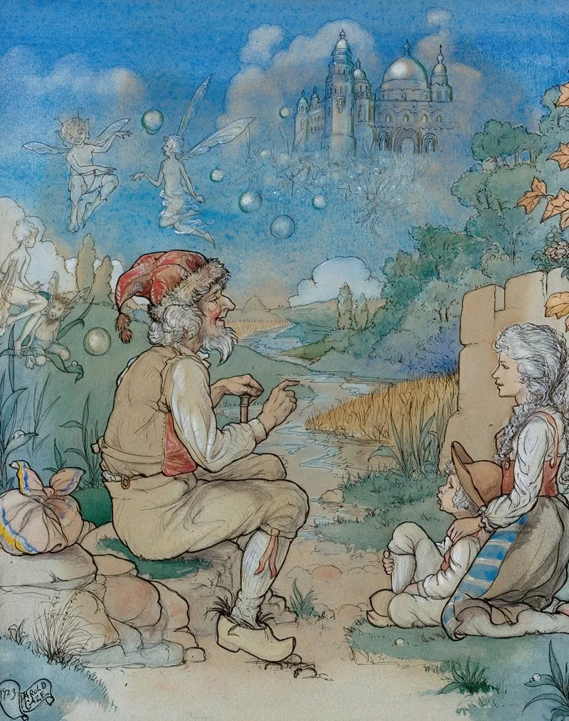 The Danish Story Teller Wall Art by Harold Gaze - High-Resolution Digital Print