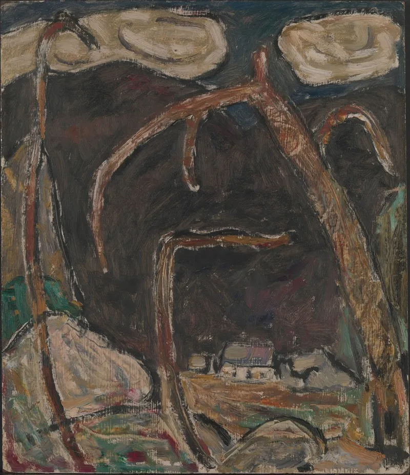 The Dark Mountain No 1 Wall Art by Marsden Hartley - Canvas Print