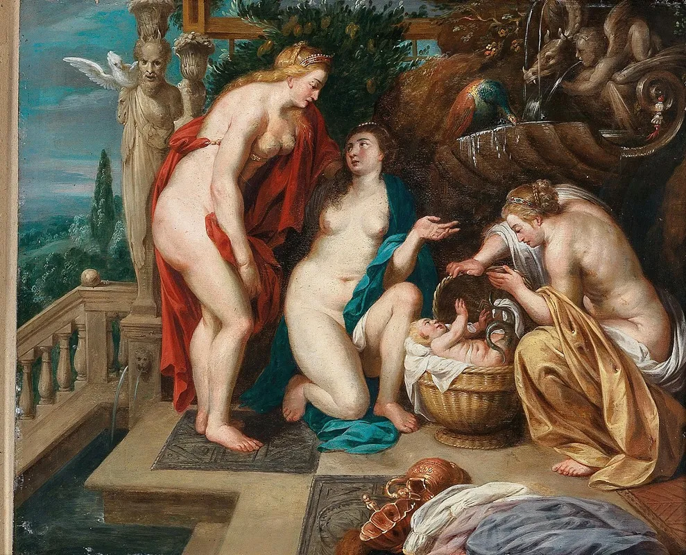 The Daughters Of Cecrops Finding The Child Erichthonius