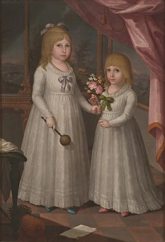 The Daughters Of Governor Ramon De Castro Wall Art by José Campeche y Jordán - High-Resolution Digital Print