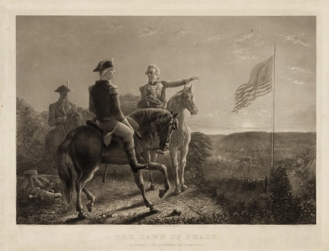 The Dawn Of Peace Morning Of The Surrender Of Yorktown Wall Art by A. Gilchrist Campbell - High-Resolution Digital Print