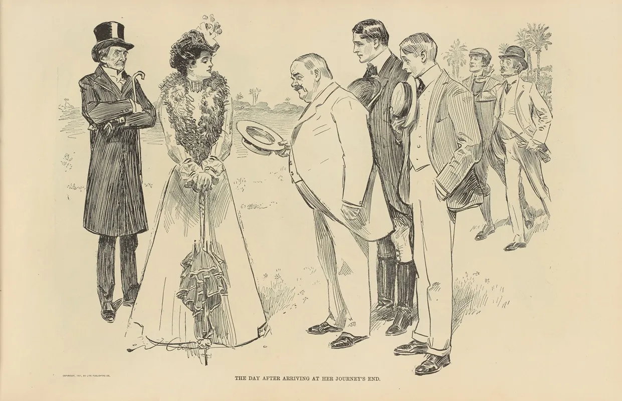 The Day After Arriving At The Journeys End Wall Art by Charles Dana Gibson - High-Resolution Digital Print