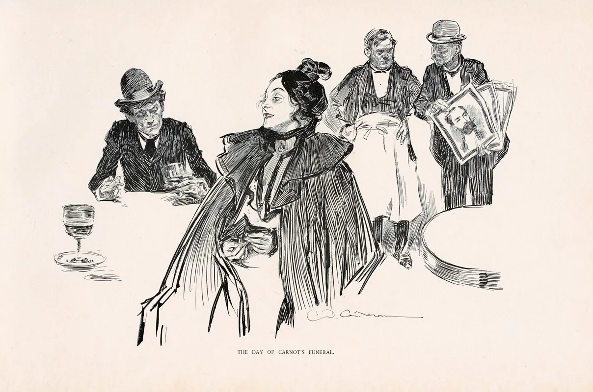 The Day Of Carnots Funeral Wall Art by Charles Dana Gibson - High-Resolution Digital Print