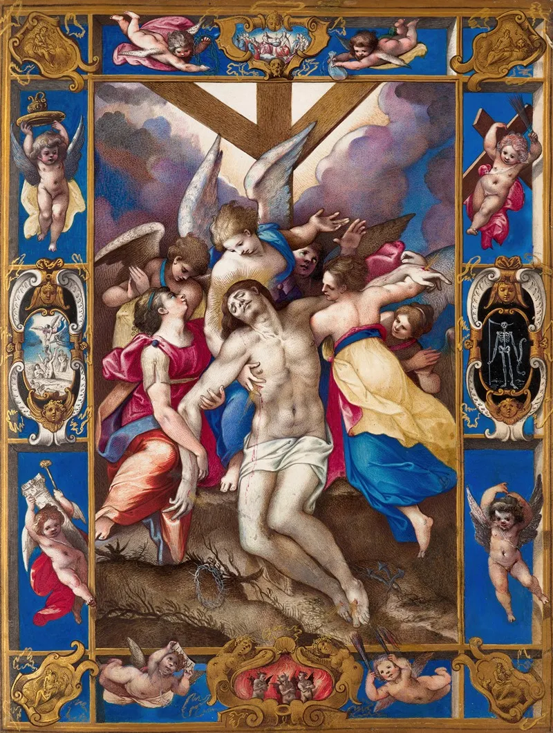 The Dead Christ Carried By The Angels Wall Art by Paolo Bramè - High-Resolution Digital Print