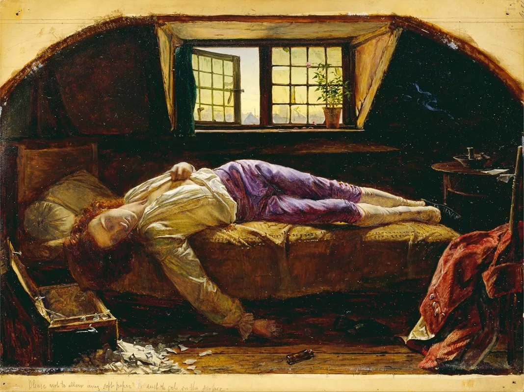 The Death Of Chatterton Wall Art by Henry Wallis - High-Resolution Digital Print