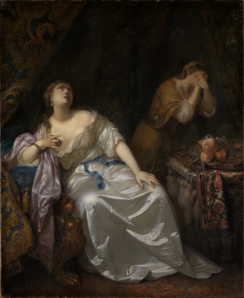 The Death Of Cleopatra 13 Wall Art by Caspar Netscher - High-Resolution Digital Print
