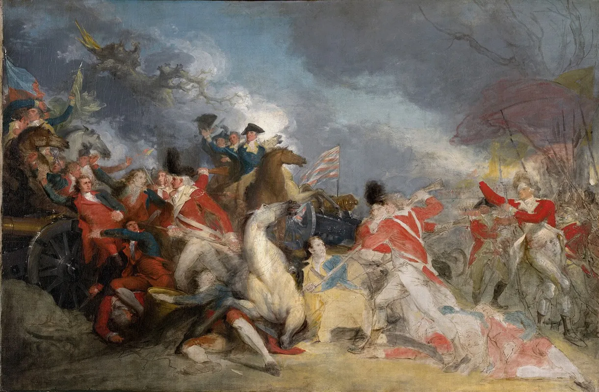 The Death Of General Mercer At The Battle Of Princeton 3 January 1777 Wall Art by John Trumbull - High-Resolution Digital Print