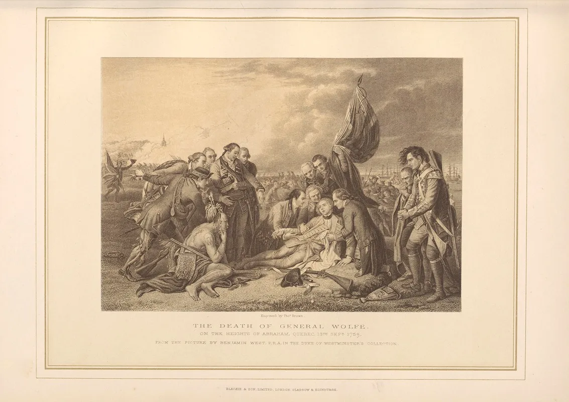 The Death Of General Wolfe Benjamin West Wall Art by Thomas Archer - High-Resolution Digital Print